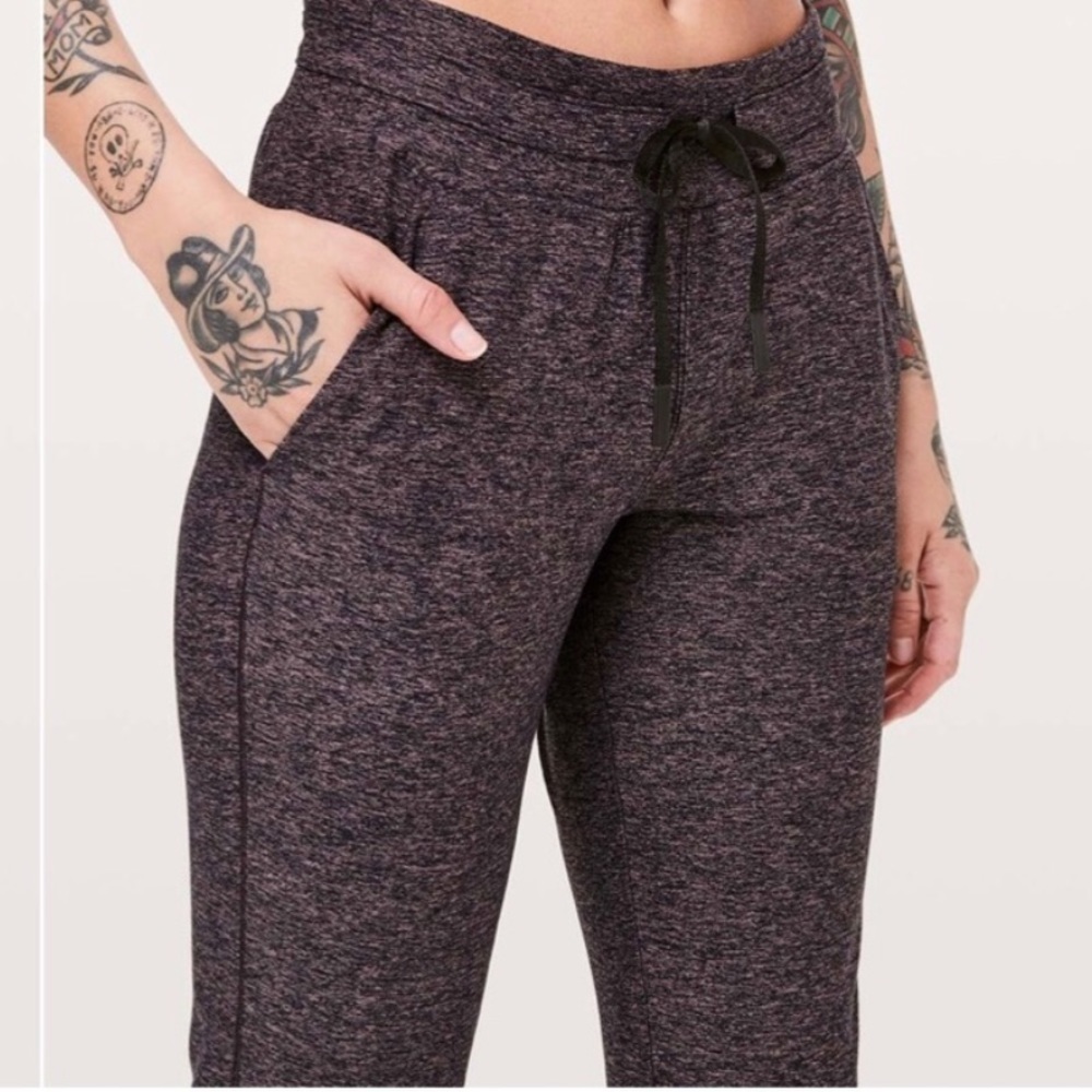 Lululemon Ready to Rulu Pants Heather Spanish Rose/Black